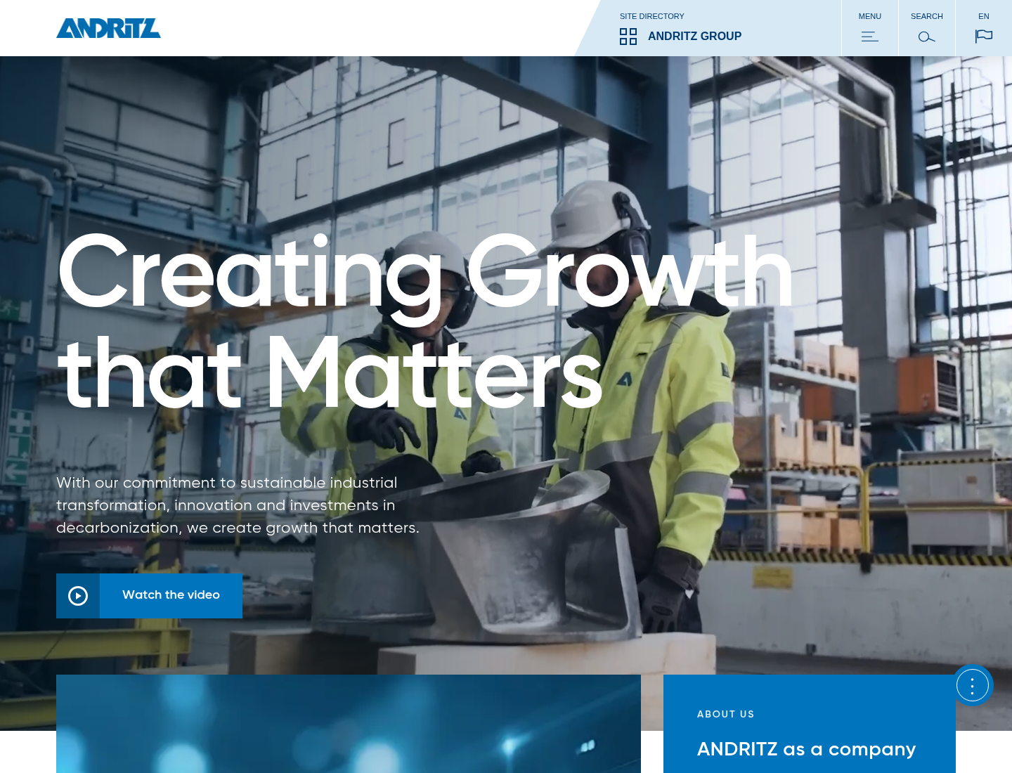 Site da ANDRITZ