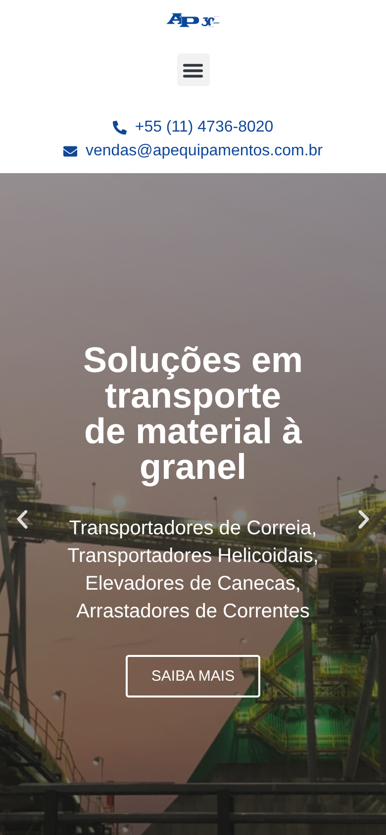 Print mobile da home da AP Equipamentos